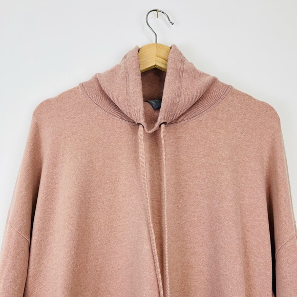 Sweaty Betty Pink Oversized High Neck Logo Dip Hem Yoga Gym Hoodie UK M - Picture 3 of 12